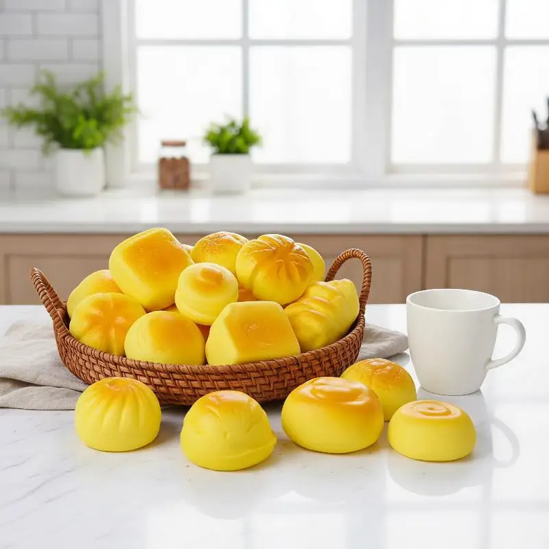 1PC Random Cute Simulated Bread Squishy Toys Soft Slow Rebound For Stress Relief Kids Gifts Party Favors Home Decor