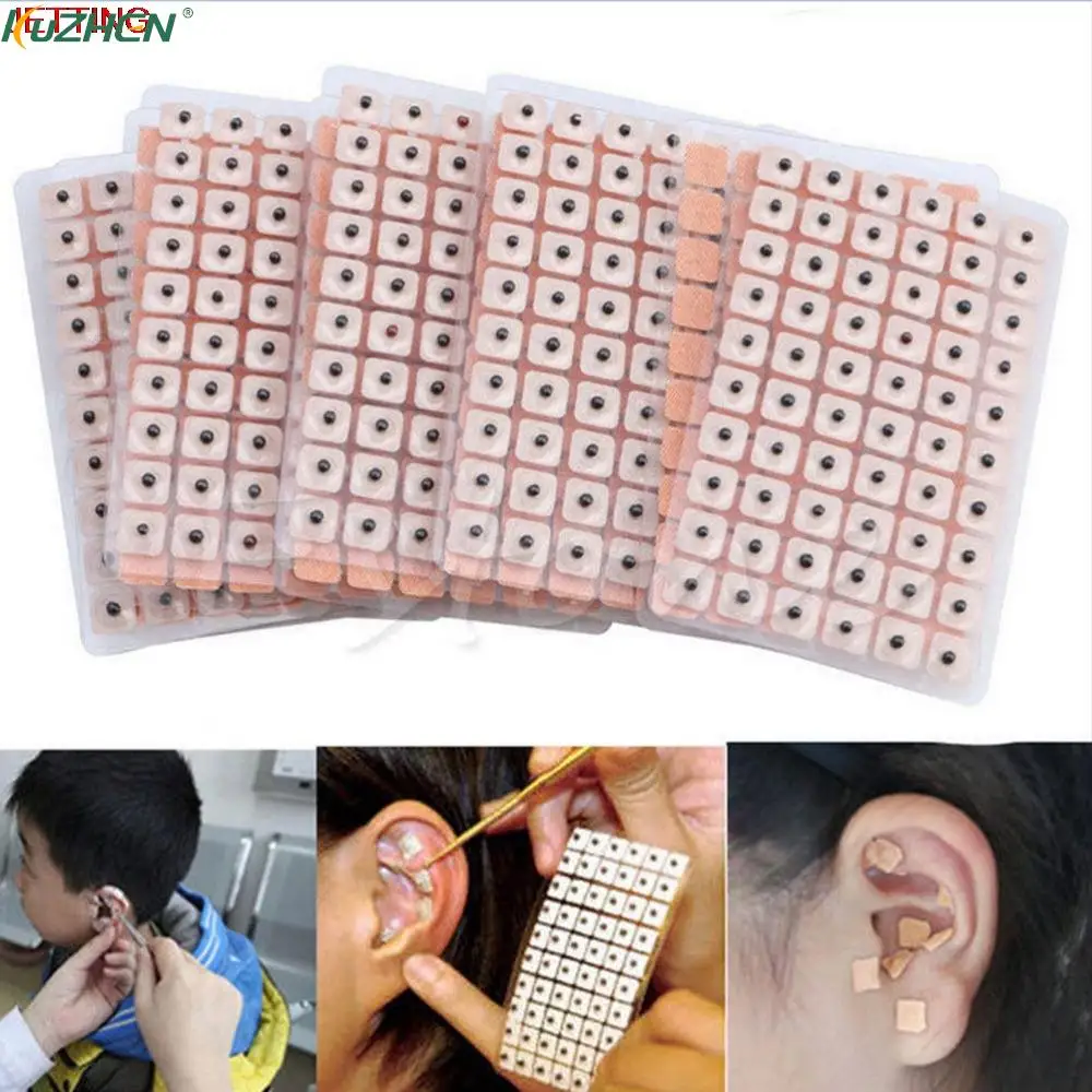 600 Pcs/lot Relaxation Ears Stickers Needle Ear Vaccaria Seeds Ear Massage Auricular-paster Press Seeds