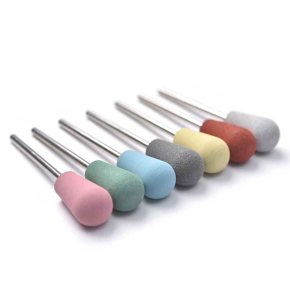 10Pcs Nail Drill Bit Rubber Manicure Drills Electric Rotary Milling Cutter Polishing Tools Nail Bits Salon Accessories
