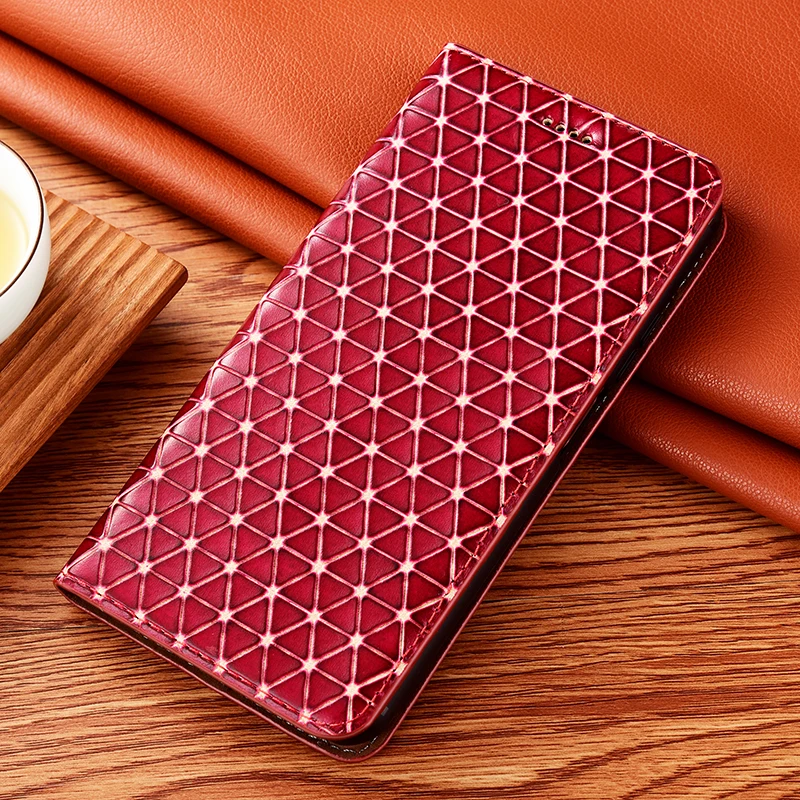 Luxury Diamond Genuine Leather Case For Samsung Galaxy A3 A5 A6 A7 A8 A9 C5 C7 C9 Pro Plus 2015 2016 2017 2018 Phone Flip Cover