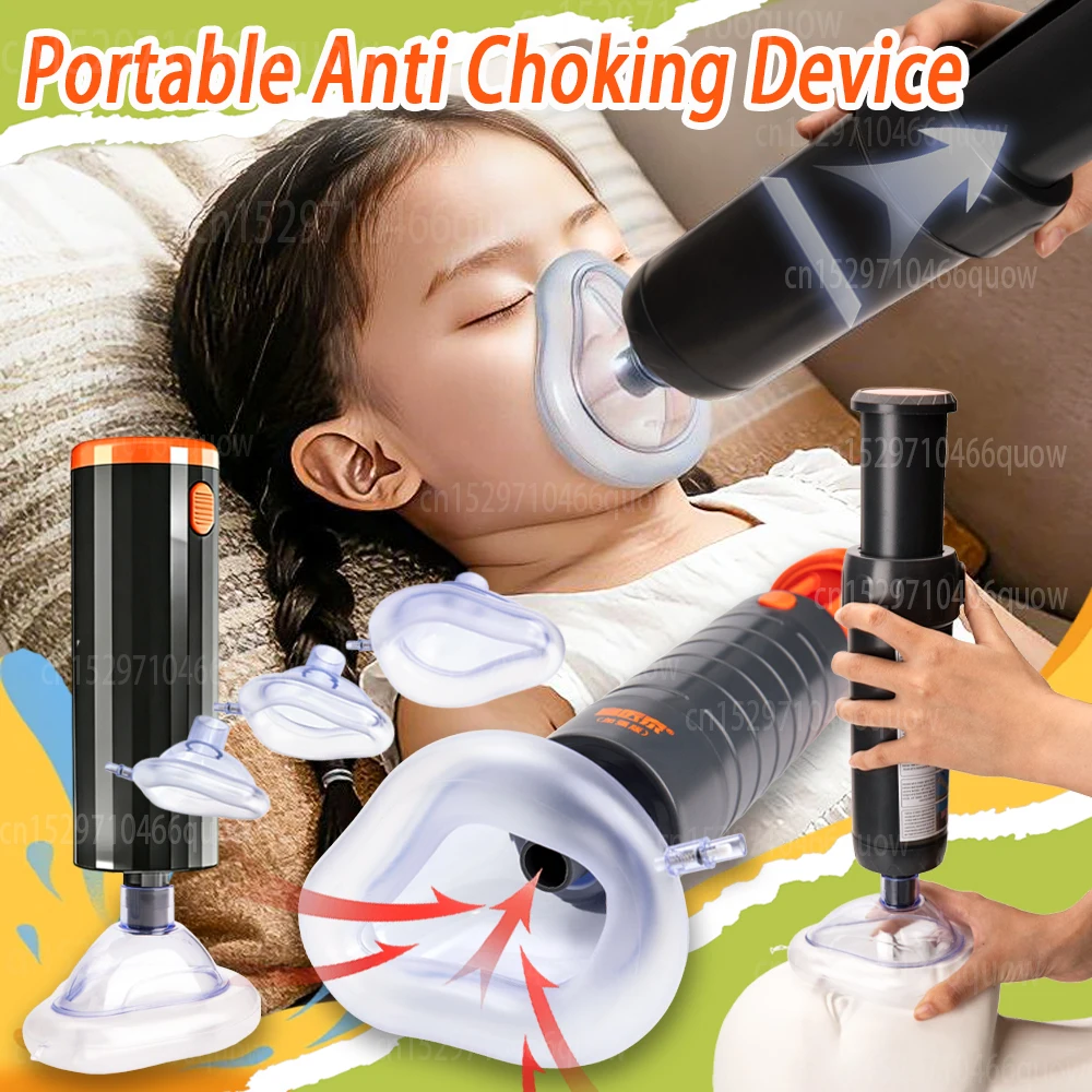 Portable Anti Choking Device Strong Suction Home Emergency Kit First Aid Airway Assist Device Heimlich Maneuver Device