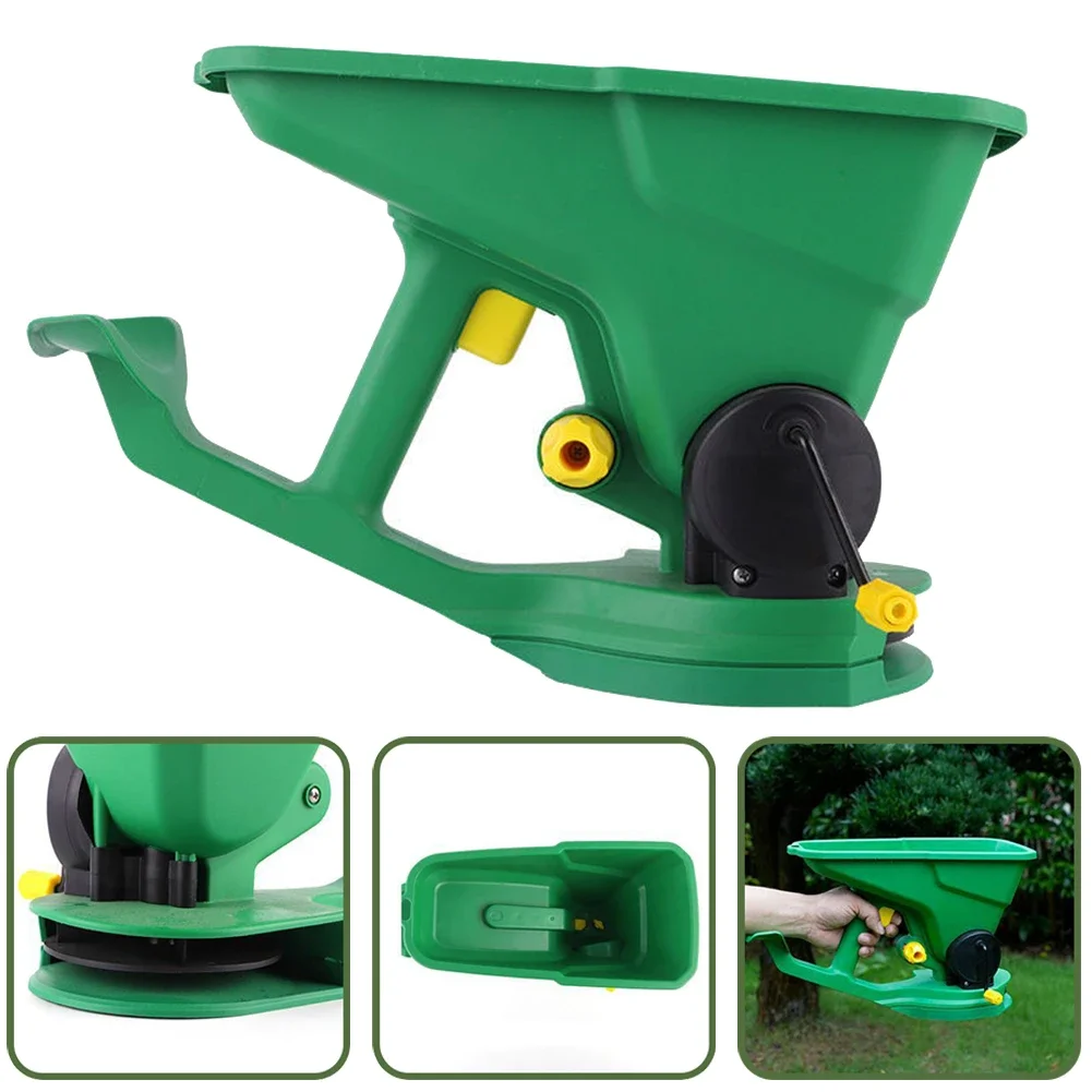 

Gardening Seed Spreader Manual Seeder 1.5L Capacity with 5 Gears Adjustable for Sowing Fertilizing Melting Snow for Garden Lawn