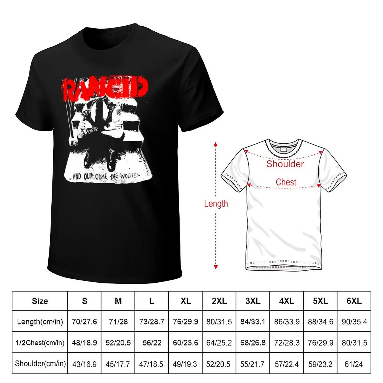 Rancid And Out Come The Wolves Official Merchandis T-Shirt boys animal print shirt Blouse mens graphic t-shirts funny