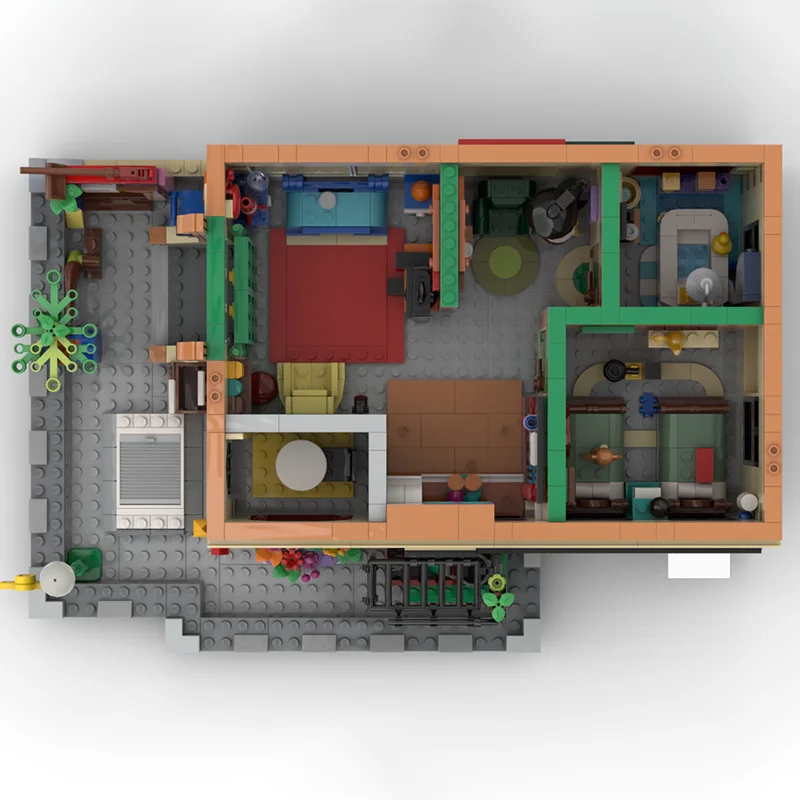 1481 قطعة MOC مجموعة السمسم وحدات نموذج اللبنات الهندسة المعمارية هدايا عيد الميلاد لتقوم بها بنفسك لعبة التعليم الإبداعي الطوب عيد ميلاد #3