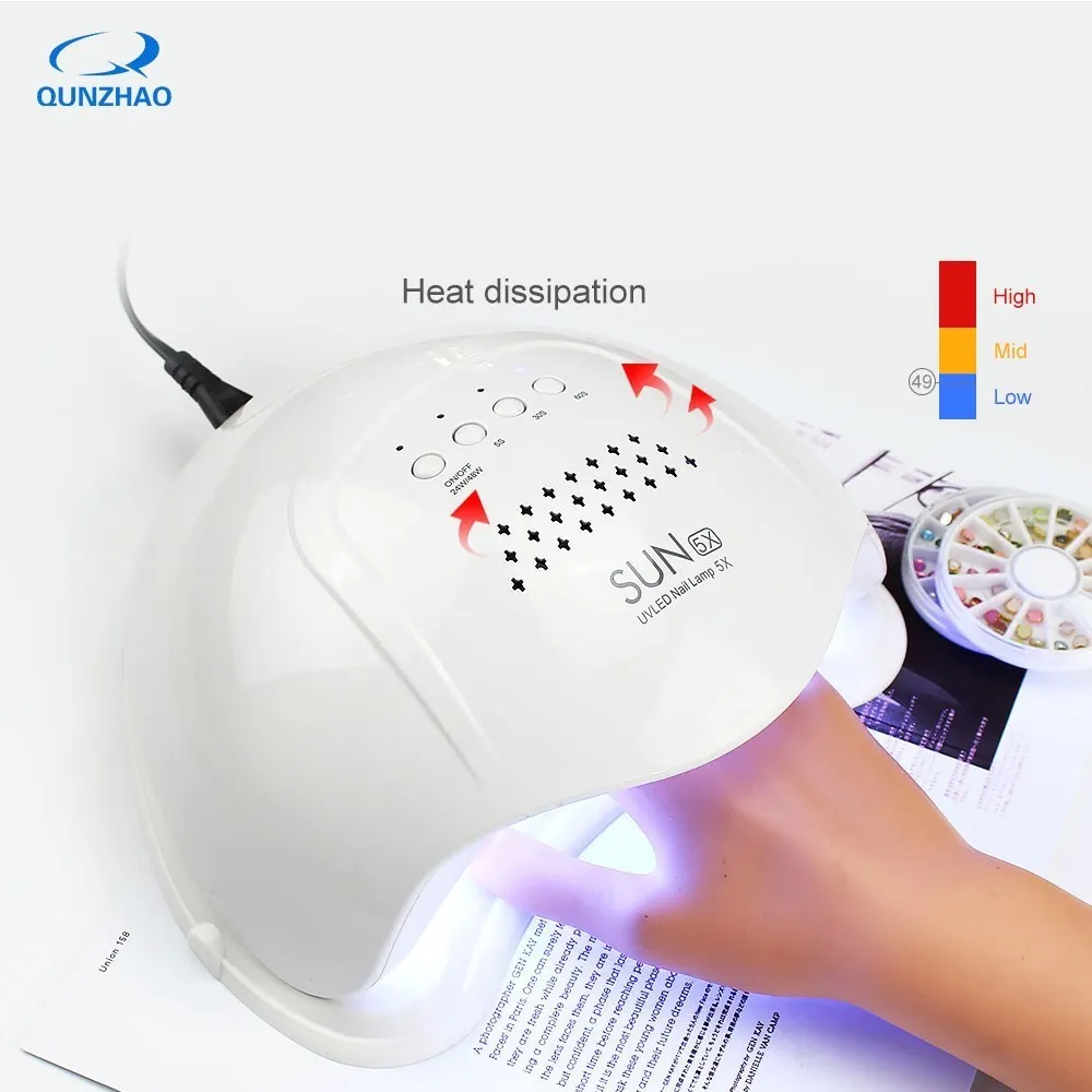 Professional SUN5X 48W UV LED Nail Lamp Gel Polish Curing Lamp Fast Drying Nail Dryer Machine Nail Art Tools