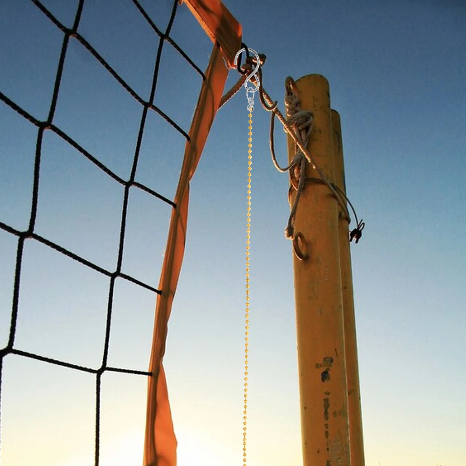 

2pcs Volleyball Net Measuring Chain Copper Measure Chain For Height Measurement Portable Referee Equipment Outdoor Volleyball