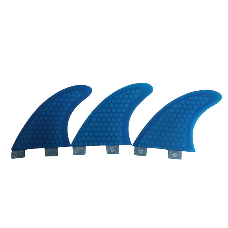 

UPSURF FCS Fins GX Size Blue Color Surfboard Fin Honeycomb Fiberglass 3pcs per set Quilhas Paddleboard Surf Accessories