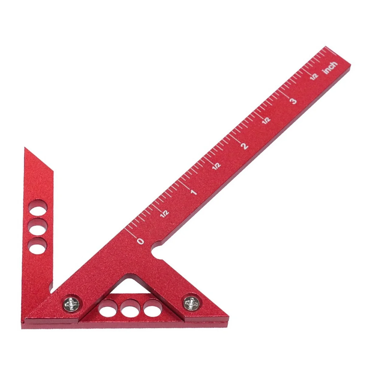 Center Finder Woodworking Square 45/90 Degree Right Angle Line Gauge Center Scribe Carpenter Ruler Wood Tool-Inch