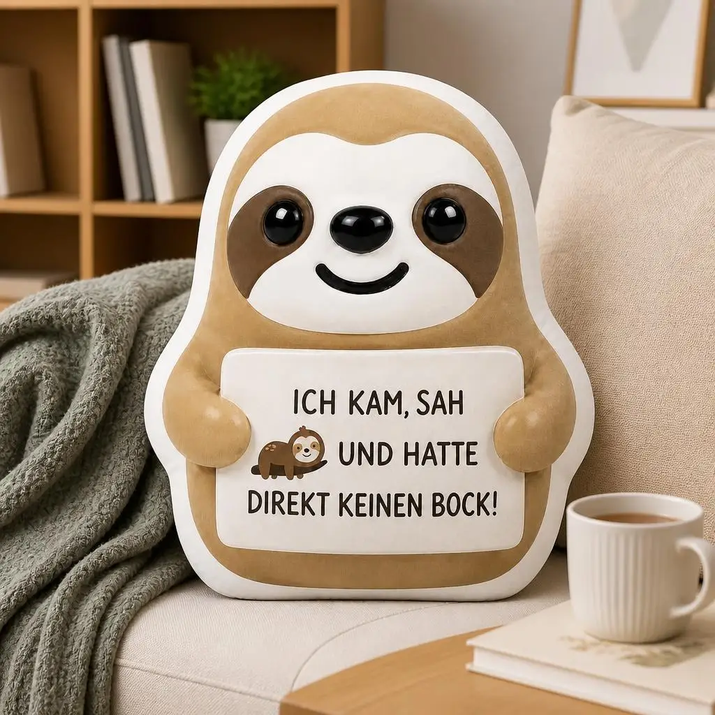 Positive Gifts Sloth Cuddly Plush Pillow Cushion Stuffed Throw Pillow Home Decor Gift Sofa Bed Positive Energy Encouragement