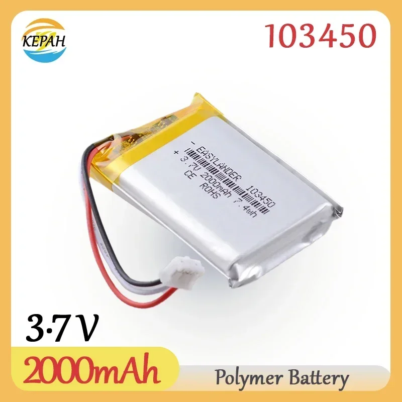 100%New 3.7V 103450…