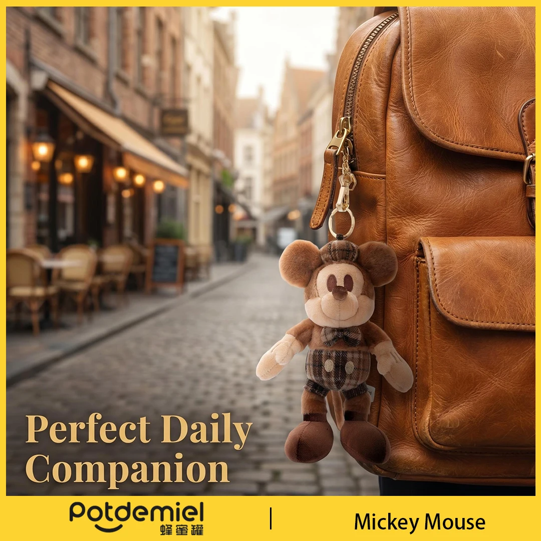Potdemiel Disney Mickey Mouse Stuffed Bag Charm Key Ring Phone Charm Purse Hanger Daily Carry Kid Holiday Souvenir Gift Figure view 5