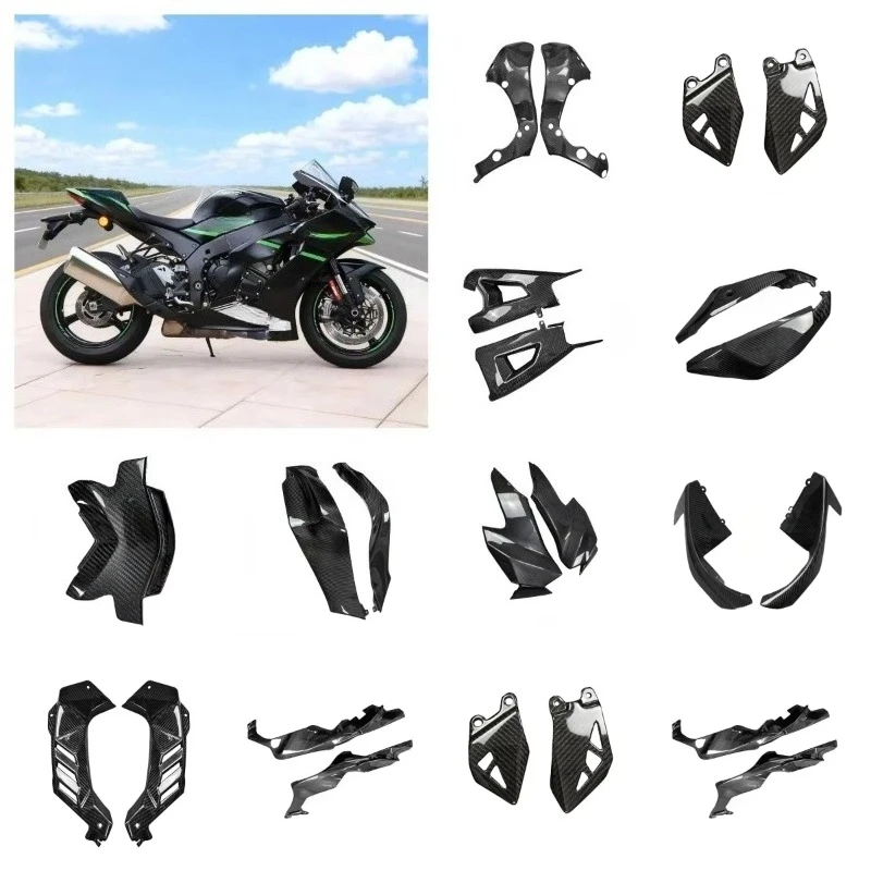 OEM 3K 100% Dry Carbon Fiber Motorcycle Rocker Arm for ZX10R 2016-2022 Carbon Fiber Fairing Kit Accessories Wholesale