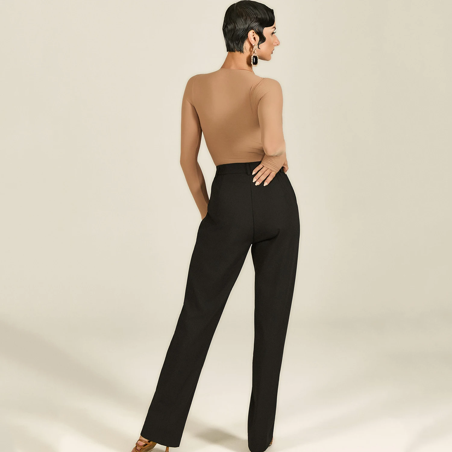 2025 New Latin Dance Costumes Practice Pants National Standard Dance Trousers Training Pants Chacha Tango Samba Dance DQL12013