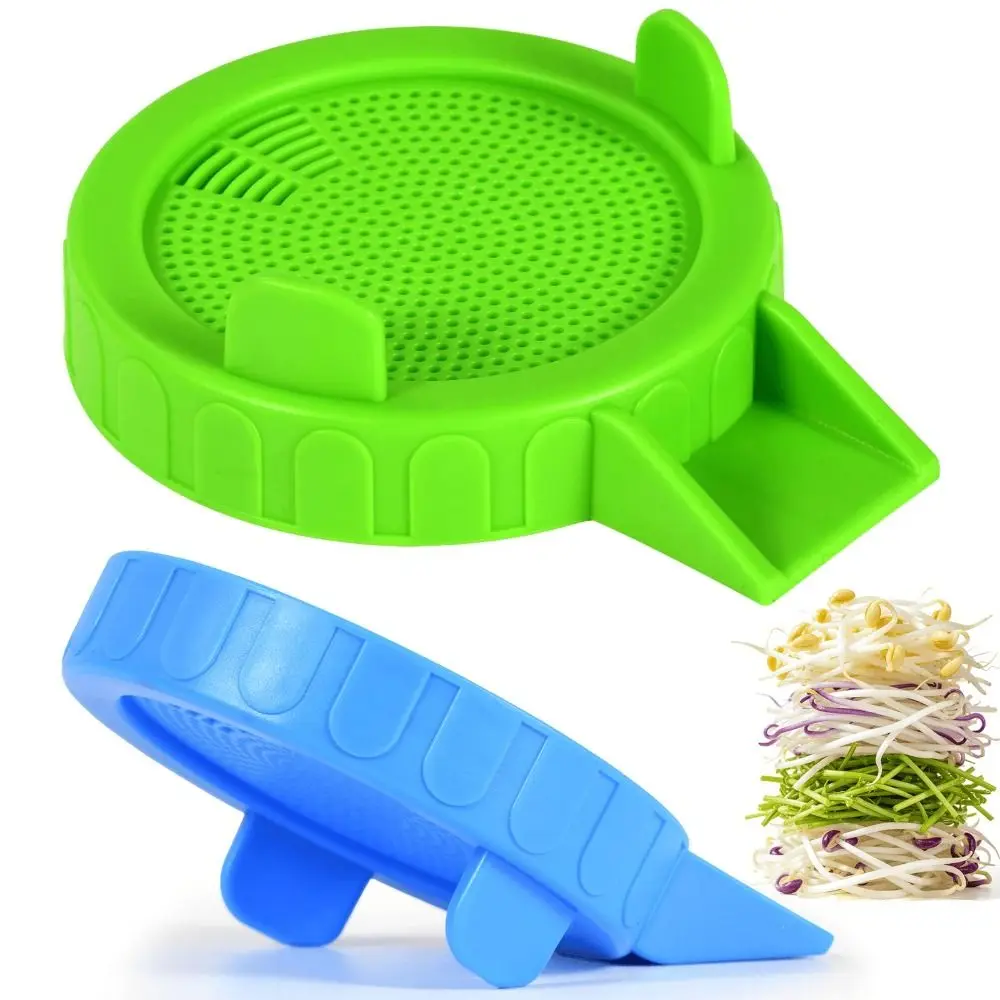 Dishwasher Safe 86mm Diameter Sprouting Lids BPA-Free No-Rust Mason Jar Lids Durable Seed Sprouting Kit Gardening