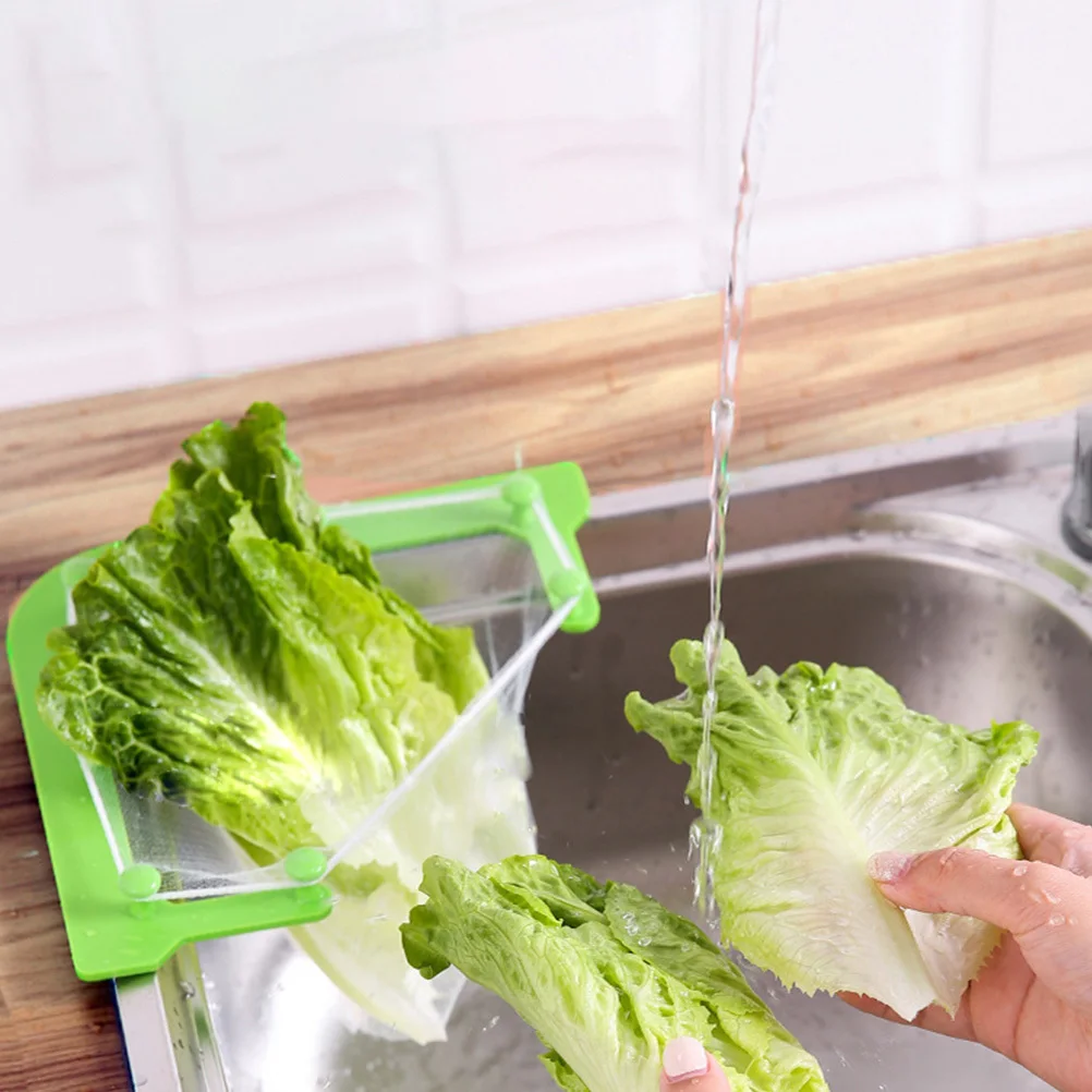 1 conjunto triângulo titular filtro saco de malha pia da cozinha filtro canto cesta cozinha lixo armazenamento net organizador durável