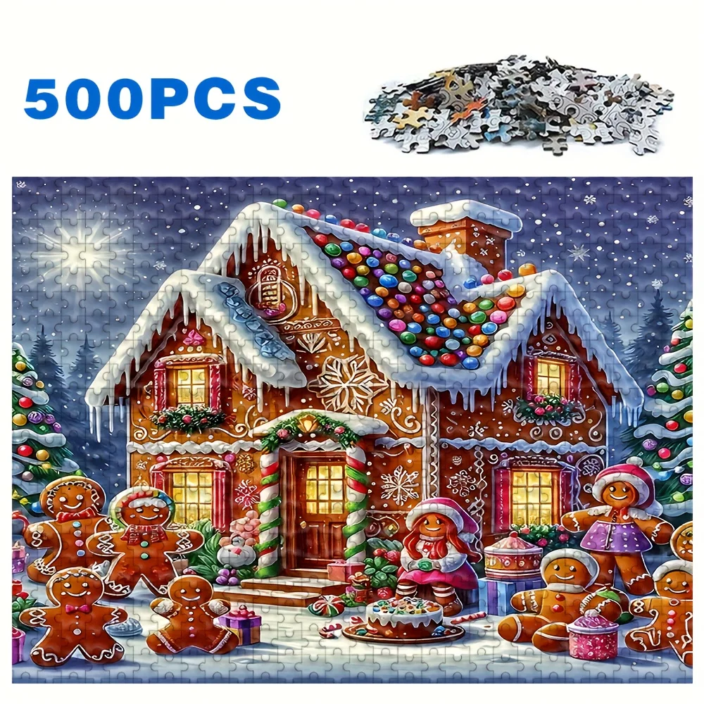 [Christmas] 500/1000pcs Adult Puzzle, High Quality, Relaxing Fun Family Game, Perfect for Birthdays, Christmas, Halloween, Bes