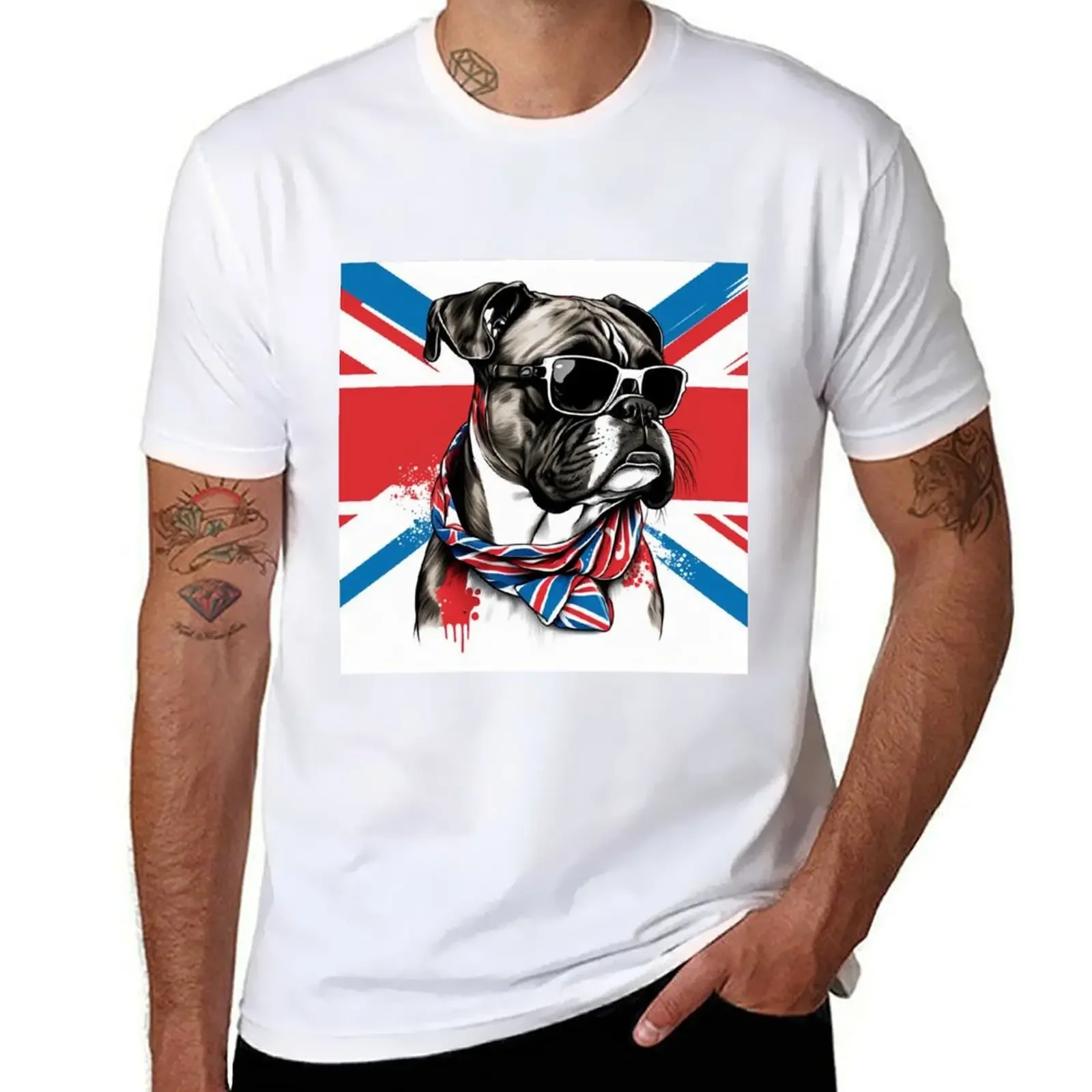 Boxer Dog in Patriotic Pup T-shirt new edition summer top t shirts for men cotton