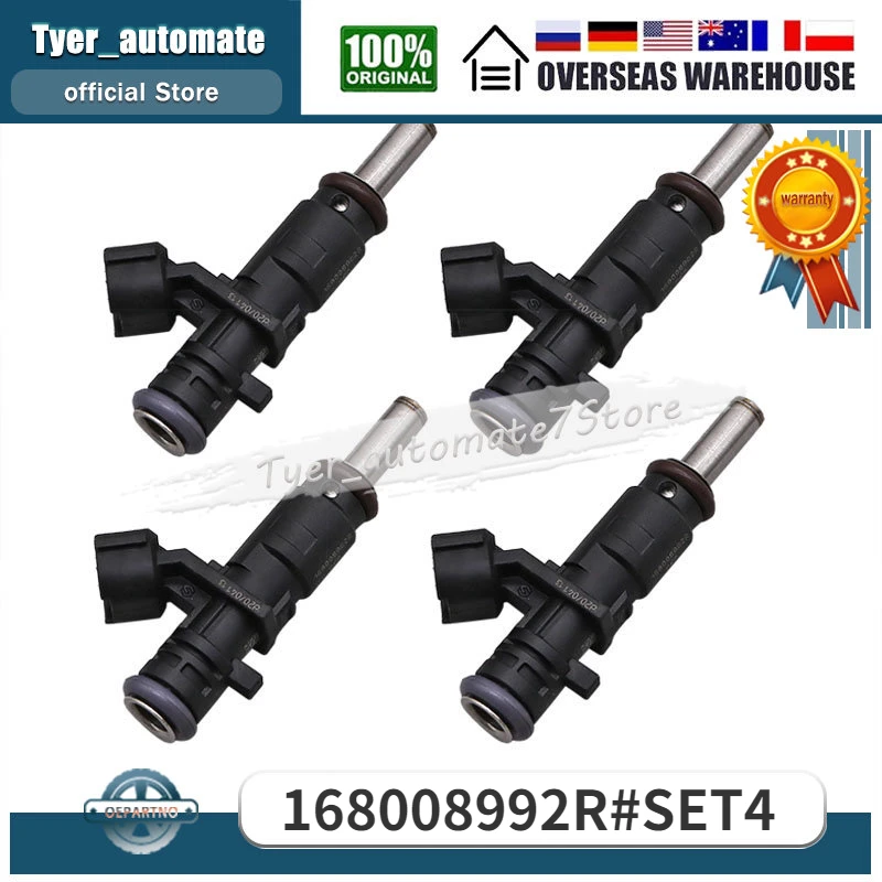 168008992R 168 008 992 R 4Pcs Fuel Injectors