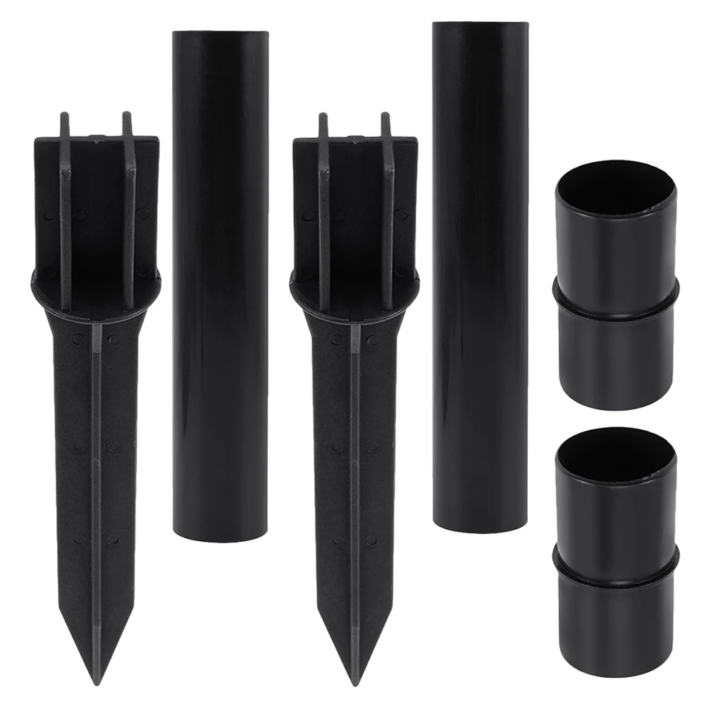 

6 Pcs Solar Light Stakes Plastic Ground Spikes Hollow Rod Design For Outside Light Spike Patio Lamps Pole Easy Replacement Parts