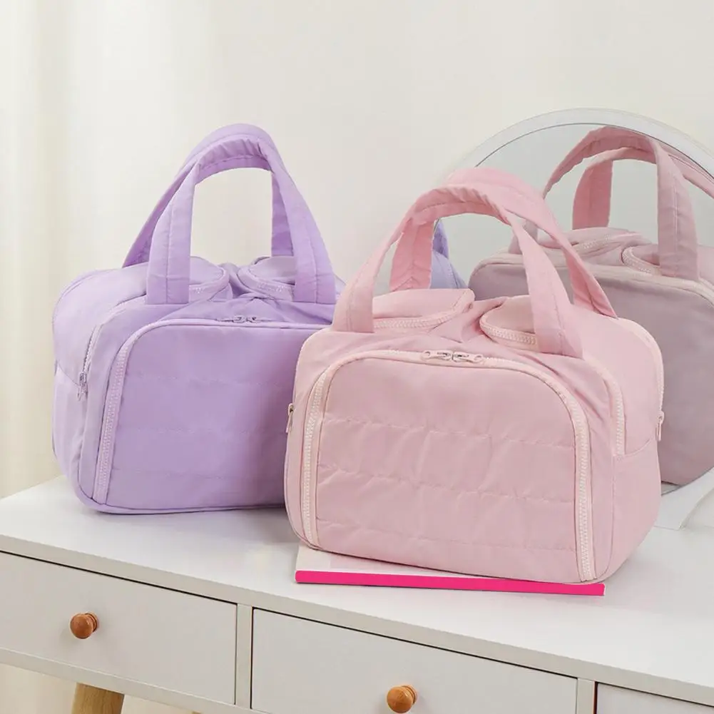 

Дорожная косметичка большой вместимости, стеганая, портативная, с разделением на сухие и влажные отделения