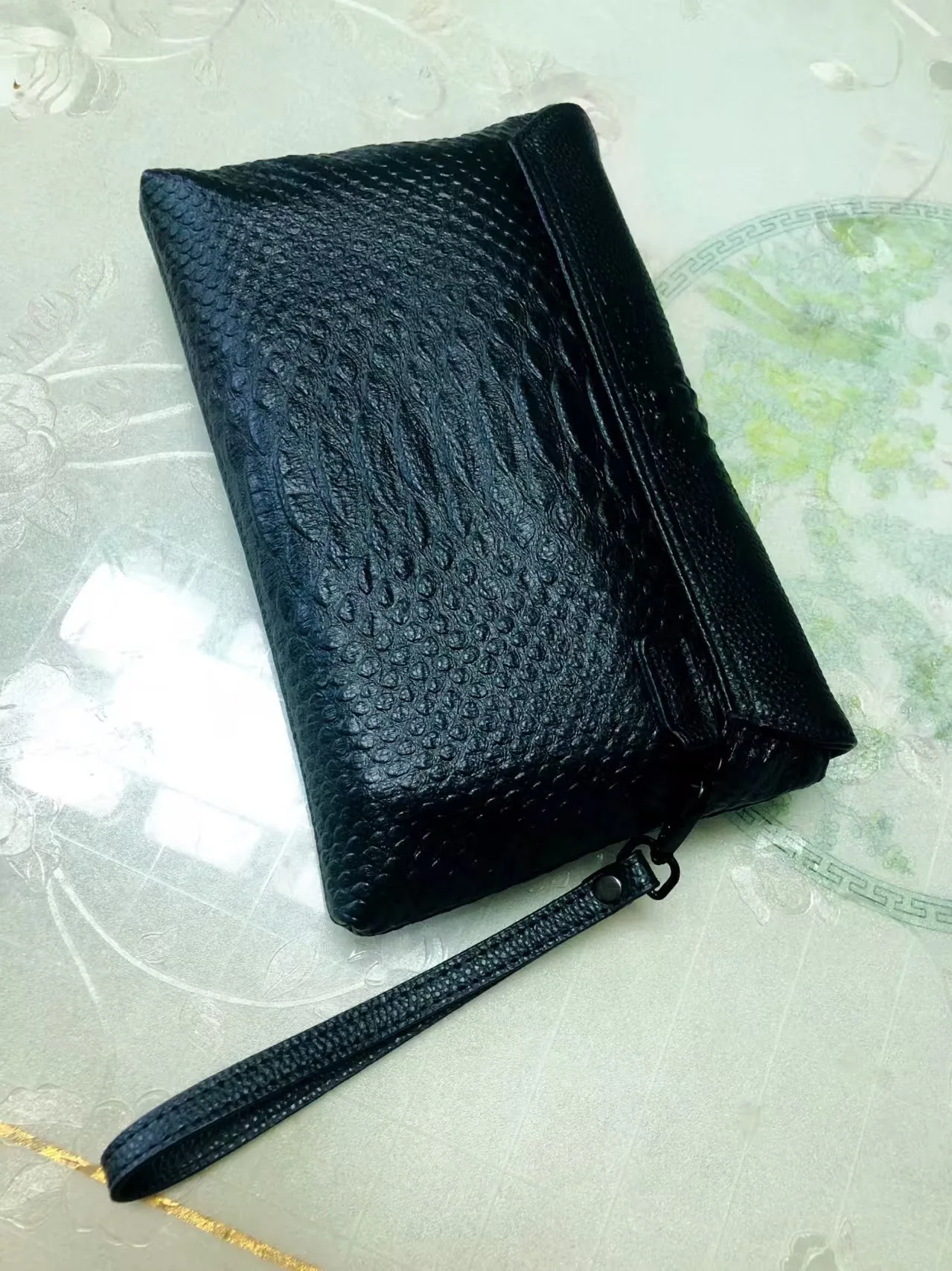 New Fashion Business Men's Long Clutches Wallet High Quality Natural Real Leather Male Genuine Leather Cash Purses Clutch