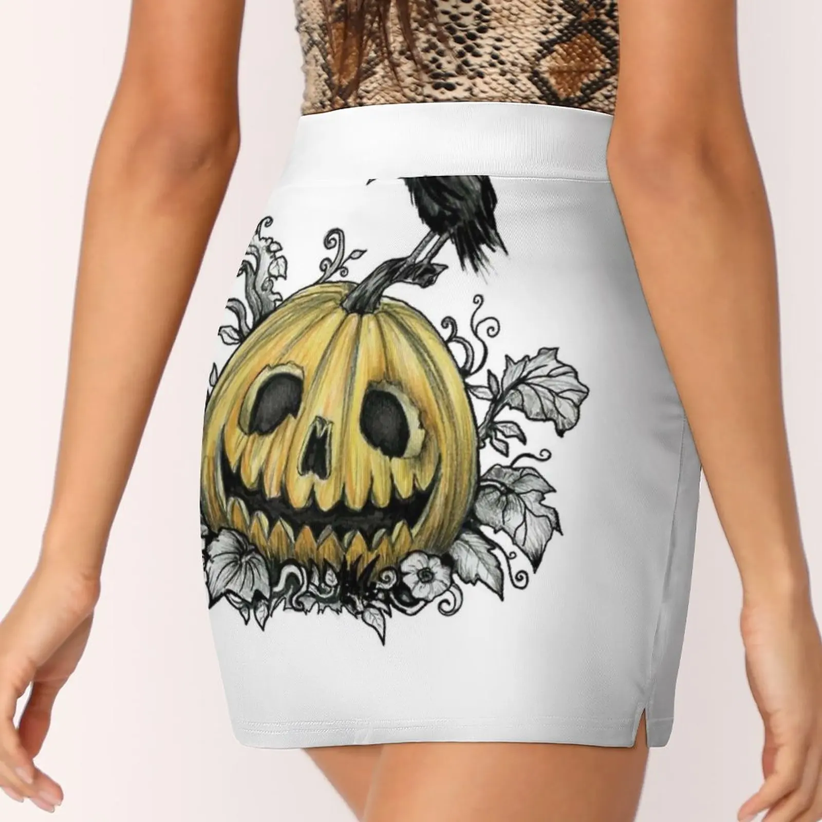 Jupe d'halloween jack-o-lantern pour femmes, jupes de Tennis avec poches cachées, jupes de Badminton, de Golf, de course d'halloween