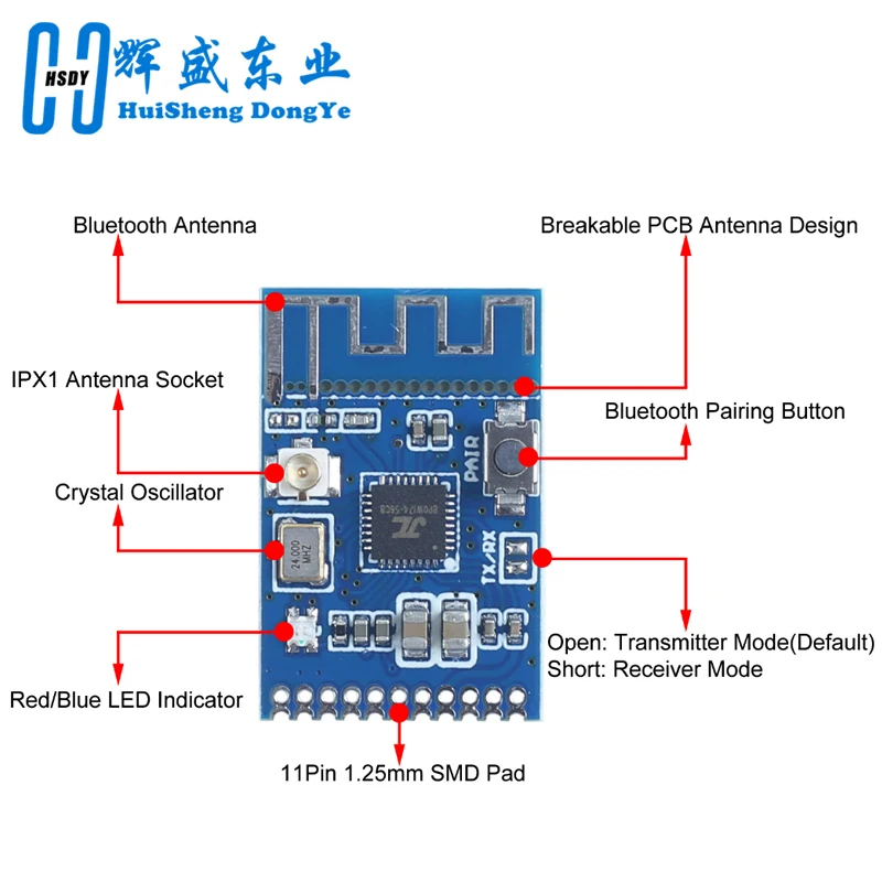 Bluetooth Module Audio Transmitter Module Stereo GFSK Transceiver Transmitter Headphones Board Wireless Speaker KCX_BT_EMITTER