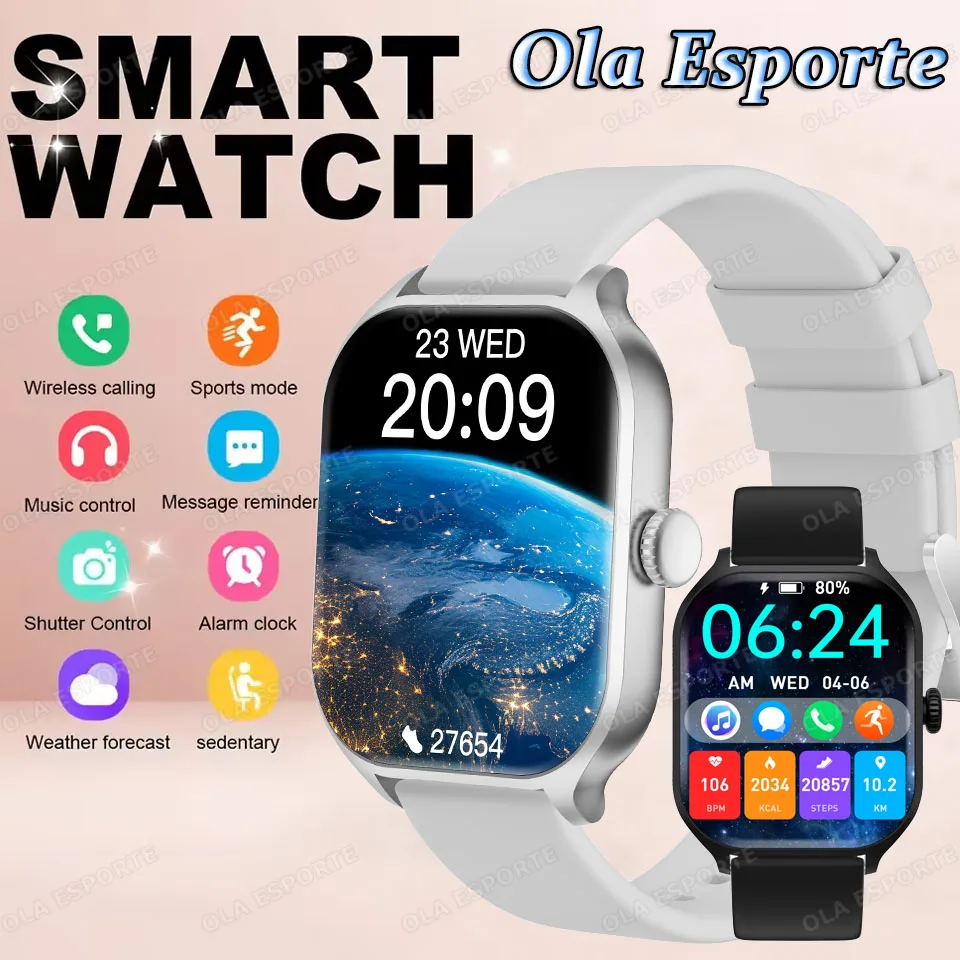 2026 New Upgrade Smart Watch Men Women Display BT Call Sport