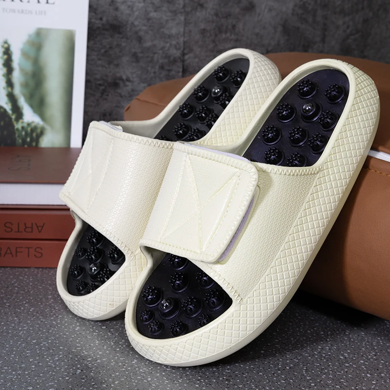 Acupoint Massage Slippers Sandal for Men Feet Chinese Acupressure Therapy Medical Rotating Foot Massager Shoes Unisex
