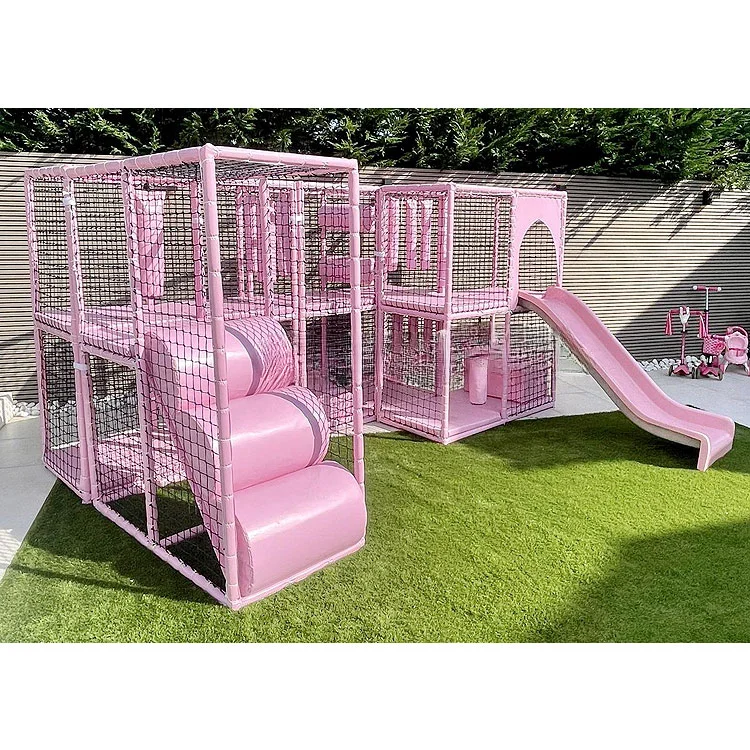 for Soft play outdoor toddler soft play equipment soft play equipment pastel pink for sale 7*4m