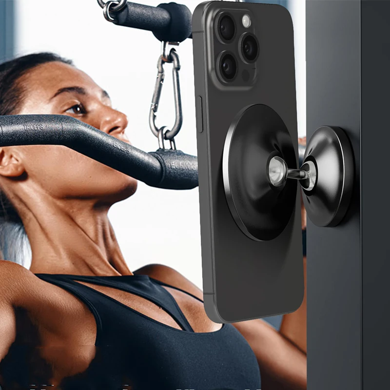 Magnetic iPhone Mount Holder. Attaches magnetically to Metal Surface. Shoot Hands-Free Videos While Working Out