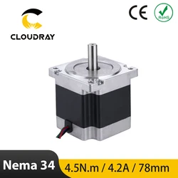 Nema 34 Stepper Motor 86mm 4.5N.m 4.2A（34CS45E-420）4-lead  Cable Stepper Motor for CNC engraving milling machine