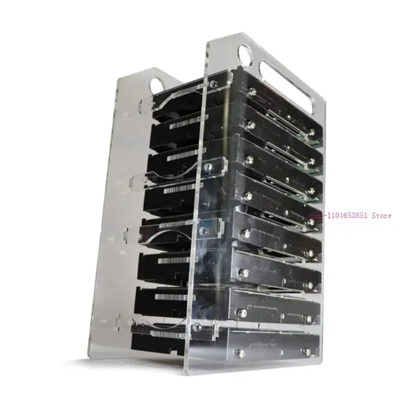 

3.5 В акриловом жестком диском кронштейне DIY Desktop PC Внешняя клетка на полке жесткого диска 0xla