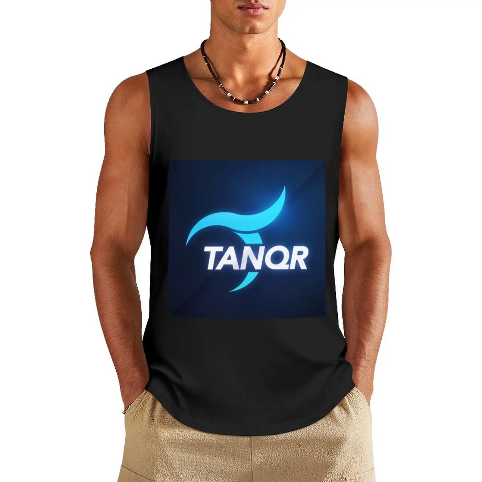 

Tanqr Merch tan qr Merchandise Tank Top gym shirt men Sports clothing basketball clothing sleeveless