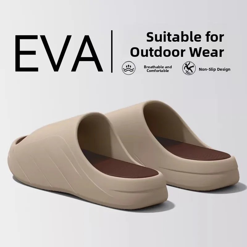 

Men's Outdoor Casual Sports Wear-Resistant Slippers Summer Outdoor Wear Trendy Anti-Slip Deodorant Flat Heel EVA Slippers