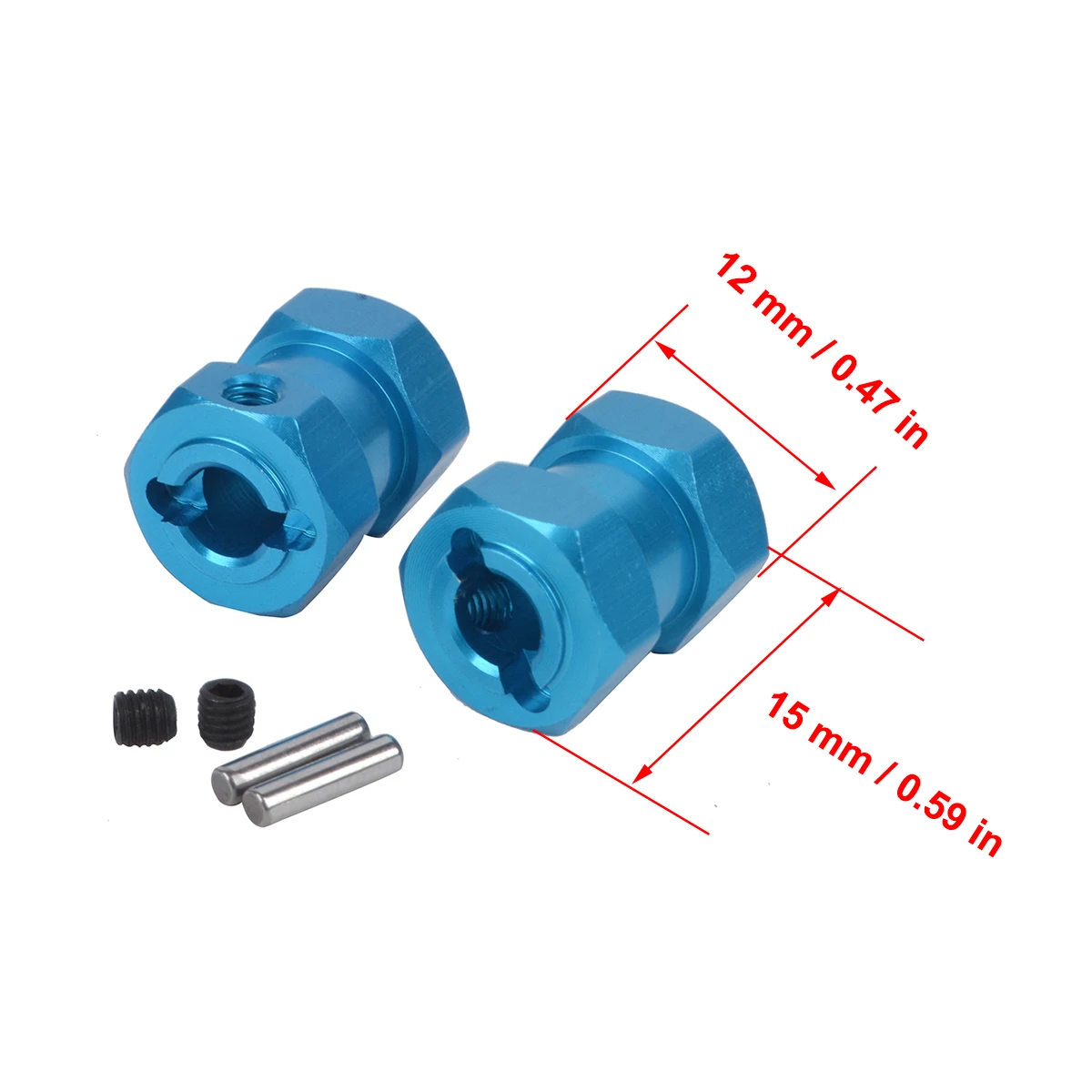 1/10 RC Buggy Car Aluminum Wheel Adapter Set For Tamiya CW-01 Lunch Box Frog Grasshopper Hornet Wild One Novafox 53913 Parts