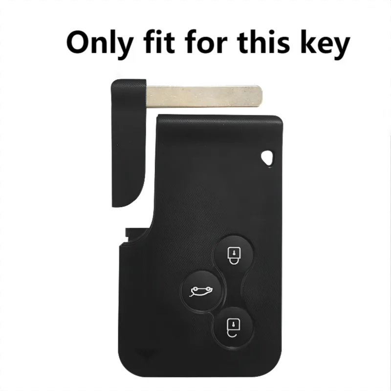 XNRKEY Silicone Rubber Car Key Card Case Cover for Renault Clio Megane Grand Scenic 3Button Key Shell