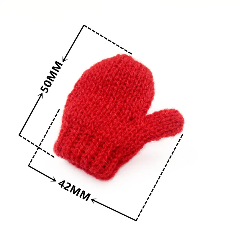 5PCS/Pack Mini Knitted Gloves For Handicrafts & Sewing Supplies Party Decoration DIY Handmade Make Earrings Accessories Material