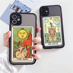Fashion Tarot Sun Moon Queen Phone Case for IPhone 13 12 11 14 15 16 Pro Max XR X XS Plus Shockproof Bumper Hard PC Cover Funda