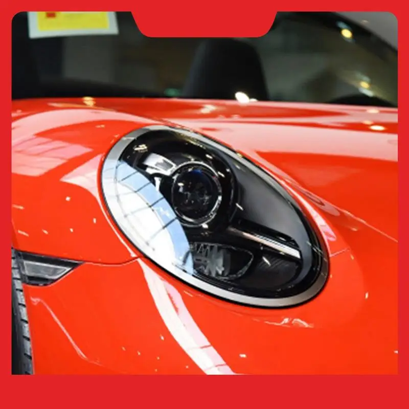 

Car Headlight Shade For Porsche 991 911 Targa/Carrera 2012-2018 Left Transparent Black Edge