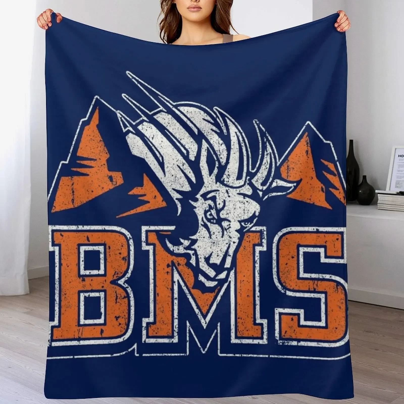 

BMS - Blue Mountain State Throw Blanket Decorative Sofa Hair Soft Plush Plaid Softest Blankets