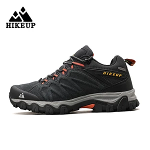 Hikeup High Quality Leather Walking Shoes Durable Sport Outdoors of Men Trekking Leather Shoes-Up Line Scaled Hunting Tennis 8 Main Sales Social Shoes - №2