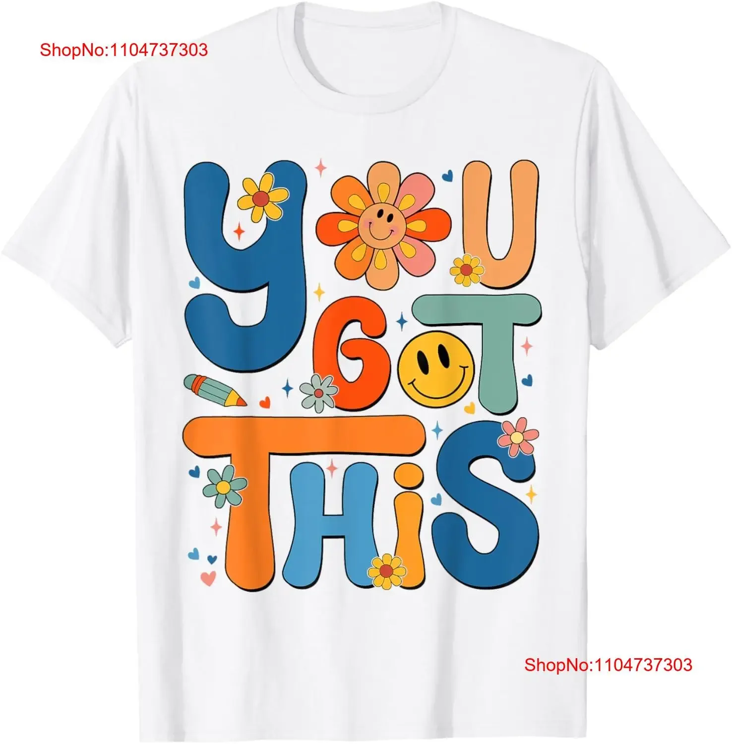 

You Got This Testing Day Groovy Motivational Teacher Student T Shirt vintage Washed fashion designer clothes Comfortable