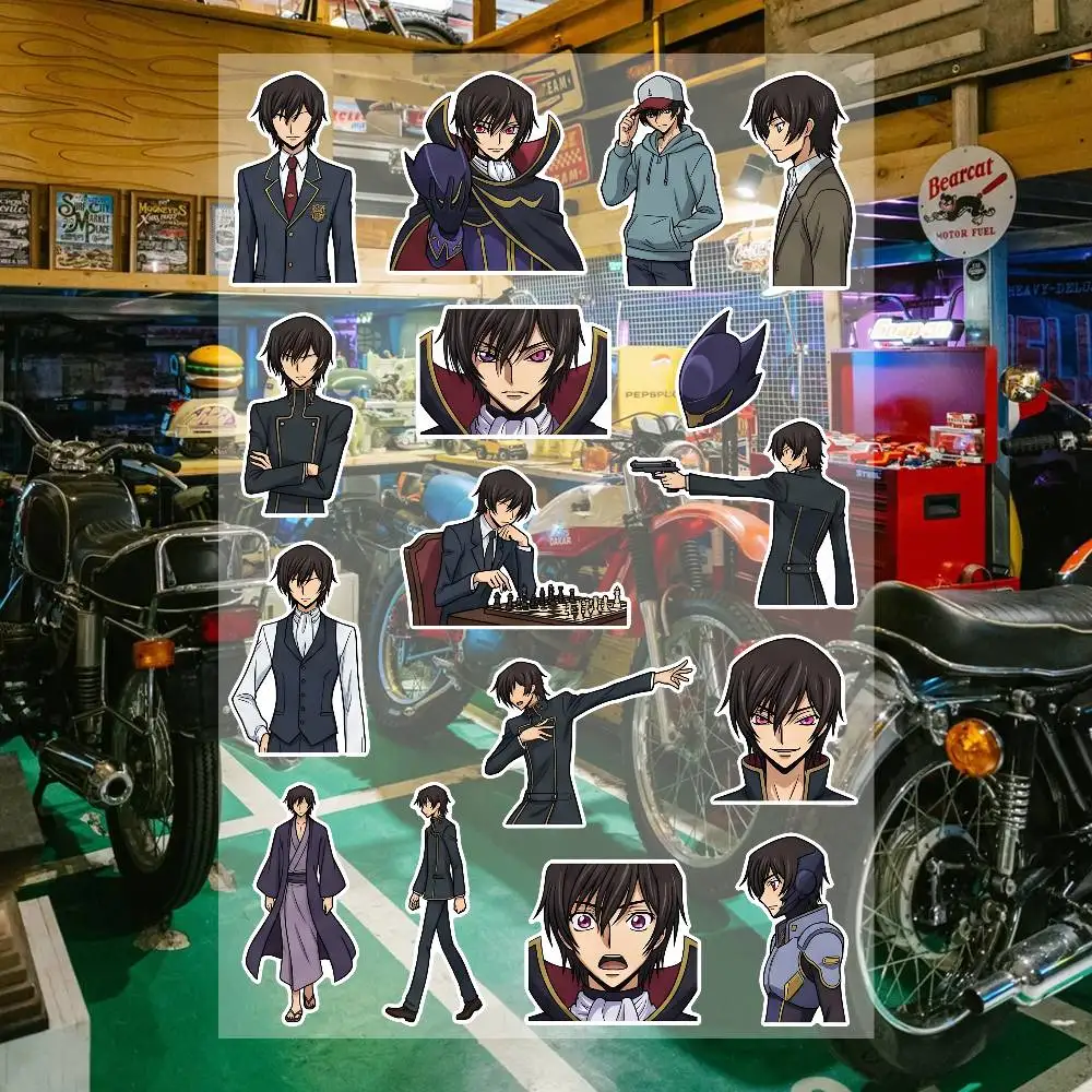 Anime C-Code Geass Lelouch Aesthetic Graffiti Stickers Waterproof PVC Decals for Car Motorcycle Skateboard Helmet Notebook