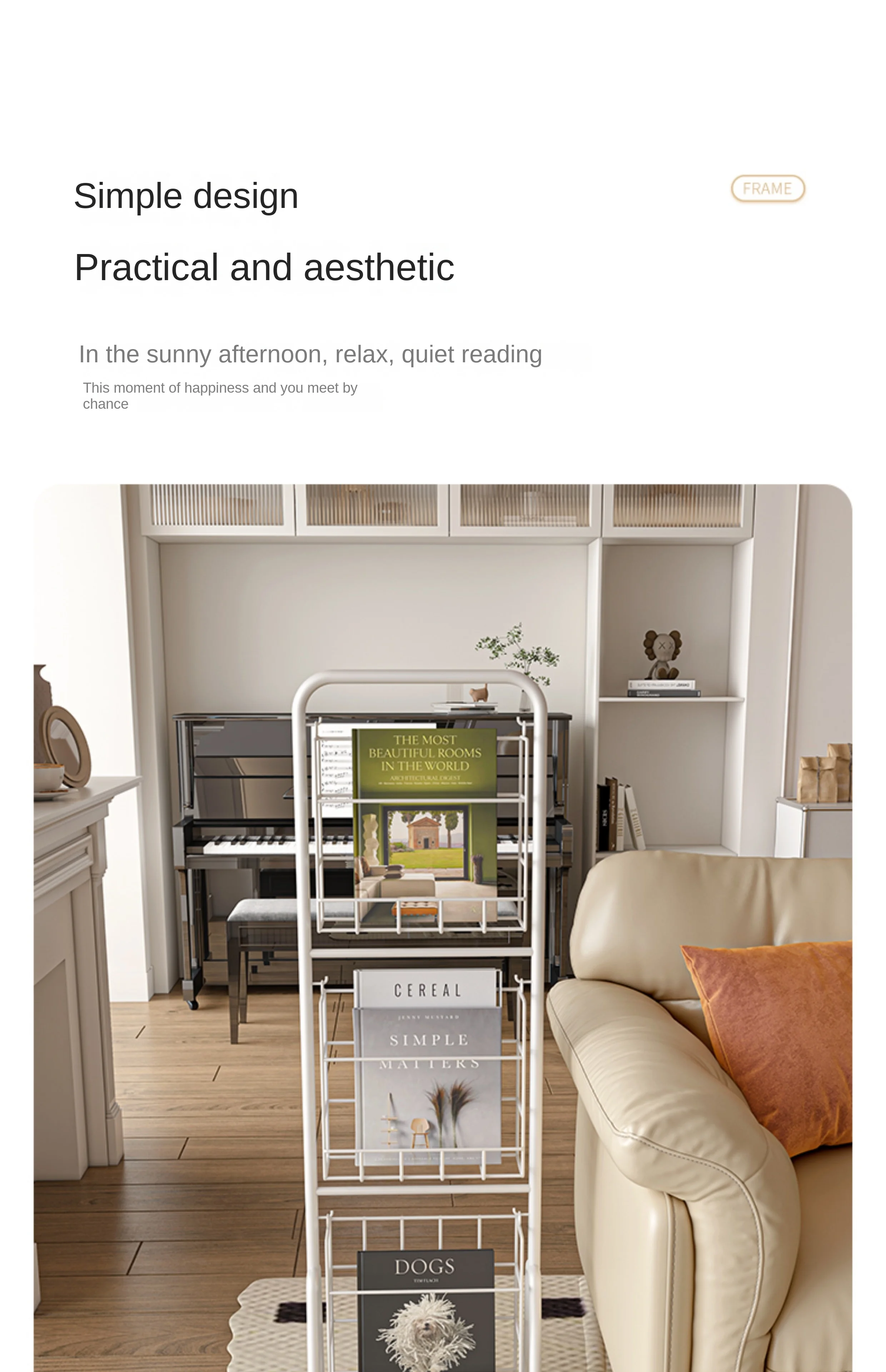 MOMO-Floor to Ceiling Iron Bookshelf, Antique Display Rack, Removable Storage Shelves, Small, Household, Magazine