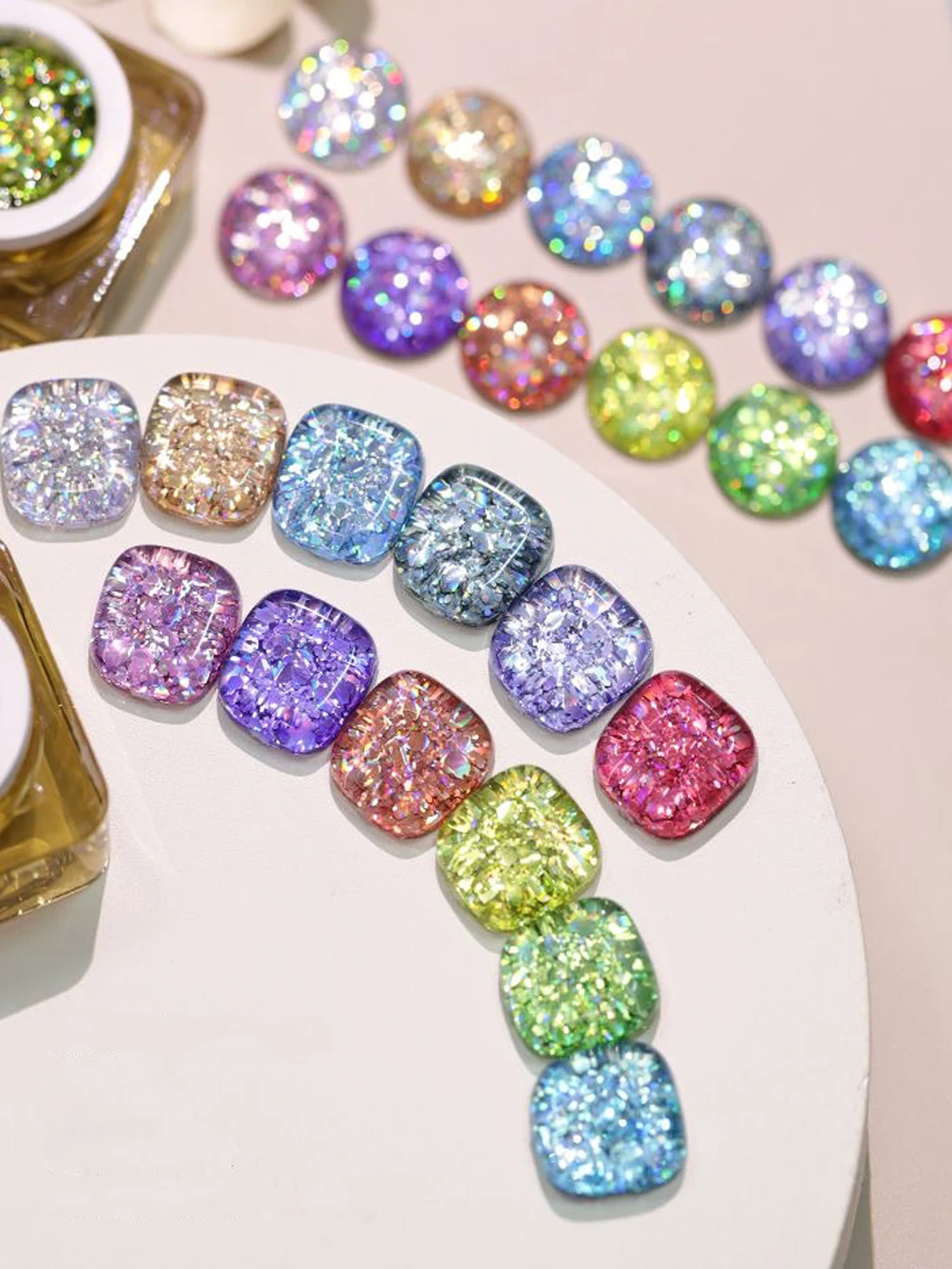 1/12 Uds 2025 Otoño e Invierno Nail Art conjunto de salón para mujeres cielo estrellado brillante diamantes triturados esmalte de uñas de Gel con brillo grande