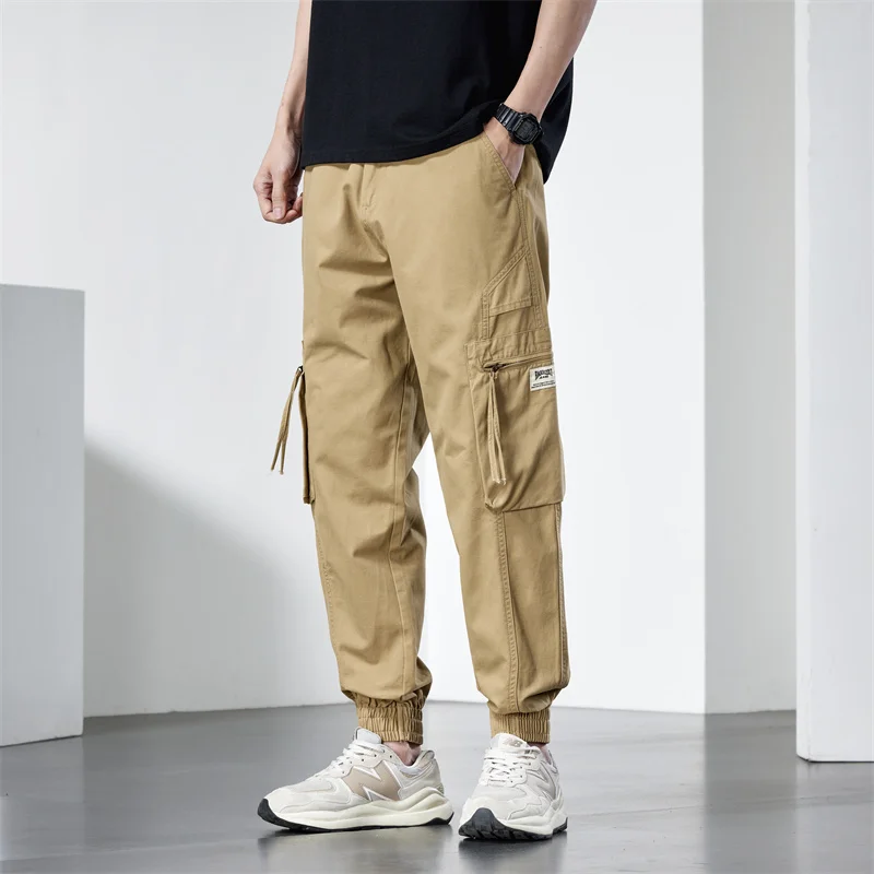 Men's Relaxed Fit Stretch Cargo Pant with Multi-pocket Straight Tube Loose Outdoor Hiking Twill Track Jogger Work Sweatpants