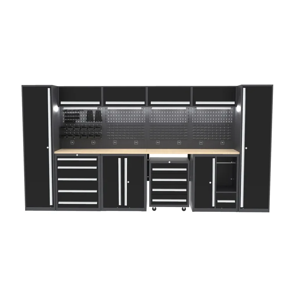 

Heavy Duty Garage Storage Tools Cabinet Metal Work Benches for Industrial Workspace Storage System