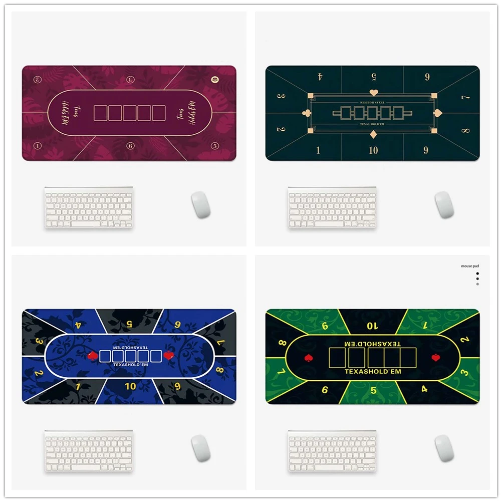 

Keyboard Mouse Pads Rubber Mouse Pad Desk Mat Gaming Mats Texas Hold 'em Poker Large-sized Anti-slip Durable PC Accessories
