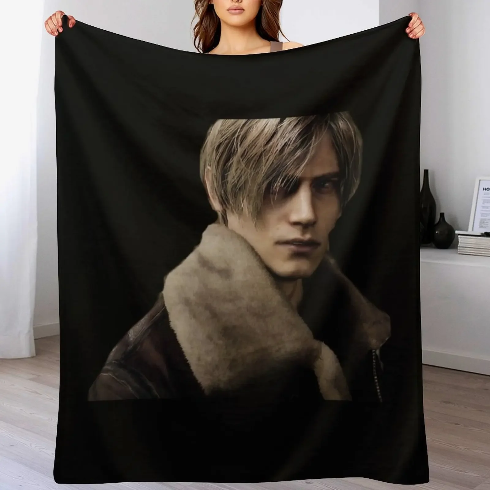 

RE4 Leon Throw Blanket Cozy Throw Blanket Birthday Gift for Him Her